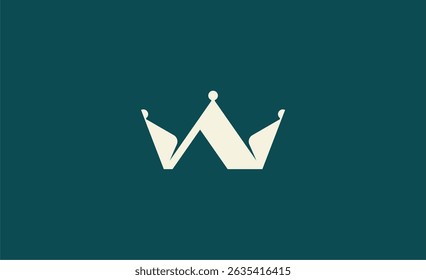 Logo Crown Home Letter W. Premium, Residence, Real Estate concept.