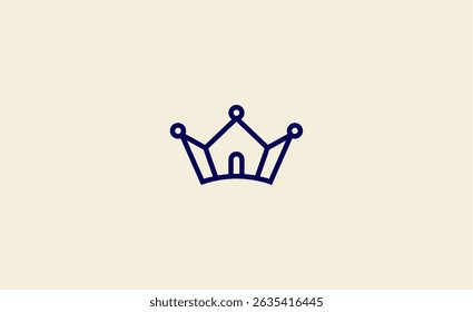 Logo Crown Home Line. Premium, Residence, Real Estate concept.