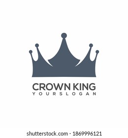 Logo crown king Sillhouette Vector Design