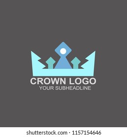 the logo crown with mixed colored triangular and round accents which makes it more detailed