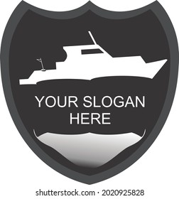 logo for cruise ship. vector form and can be changed letters.