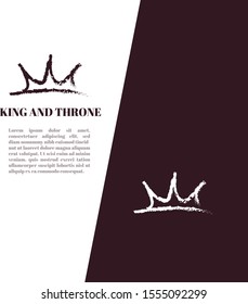 logo crwon with rough line style