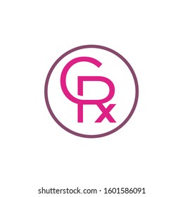 logo crx initial medicine logo