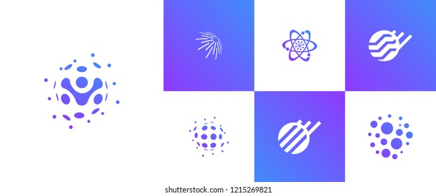 logo crypto blockchain  clean modern