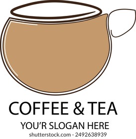 LOGO mit Tasse Kaffee und Tee