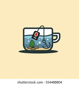 Logo cup of aquarium