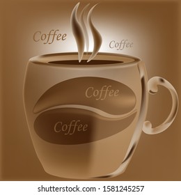 logo with a cup of coffee