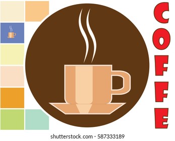 Logo with a cup of coffee