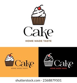 Logo cupcake a safe measure or bakery for establishment or business for everyone