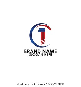 logo custome number one a modern simple vector design