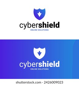Logo Cyber Shield Online Safety Solutions Purple Vector