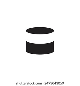 Logo cylinder tube minimalist design with blank background