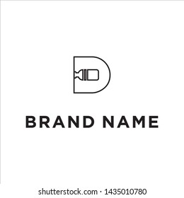 logo d bottle vector / icon