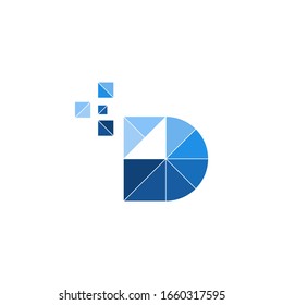 logo d data digital design vector modern graphic