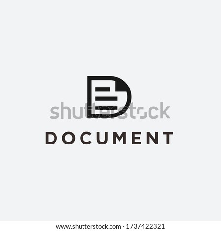 logo D doc. document icon