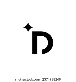 Logo d initial d healthcare medical and confident protect