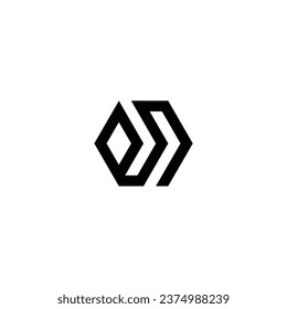 Logo d initial d vektor design illustration d dragon