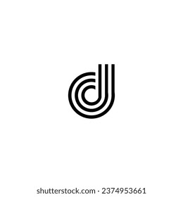 Logo d initial d vektor identity business corporation design