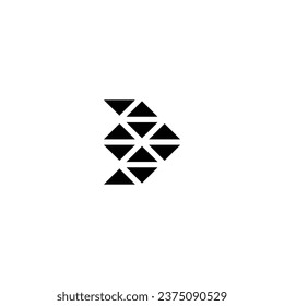 Logo d initial d vektor illustration abstract monogram identity modern digital