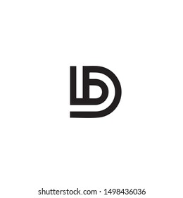 Logo D Letter Double Shape Stock Vector (Royalty Free) 1498436036