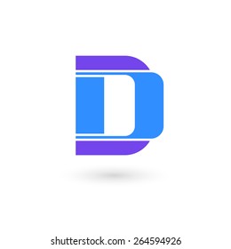 Logo D letter. Isolated on white background. Vector illustration, eps 10.