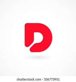 Logo D letter. Isolated on white background. Vector illustration, eps 10.