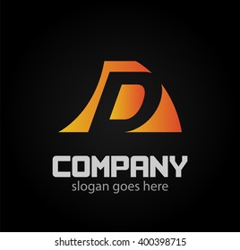 Logo D letter. Isolated on white background. Vector illustration, eps 10
