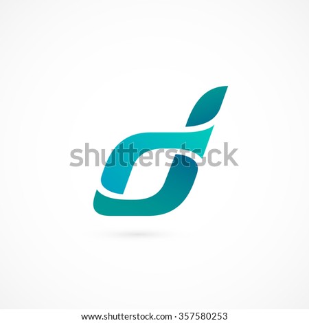 Logo d letter. Isolated on white background. Vector illustration, eps 10.