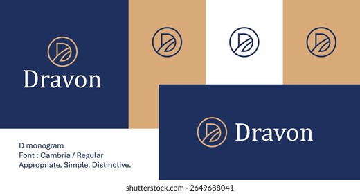Logo D monogram with bold abstract geometric highway design.This minimal and modern icon uses flowing lines within the letter D, ideal for music, tech, travel, or lifestyle branding projects.