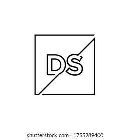 logo d s box font modern design abstract initial identity company
