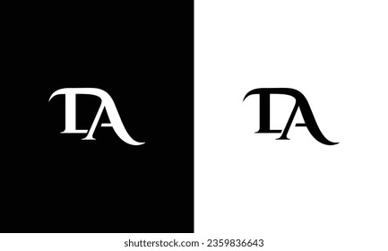 Logo with DA letter and modern style design concept, template