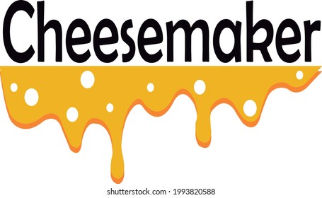 logotipo para la empresa lechera. Ilustración de queso. Ilustración vectorial.