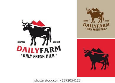 The Logo for the Dairy Farm is a design asset that represents a unique and eye-catching logo specifically created for dairy farms.