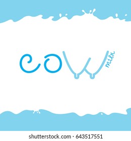 Logo. Dairy theme. Cow