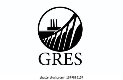 Logo dam at a hydroelectric power station