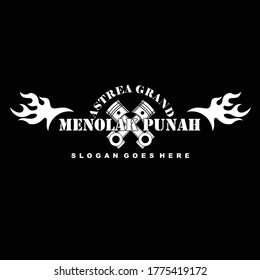 Logo dunkle Vektorgrafik, gutes Logo für Ihren Motorclub