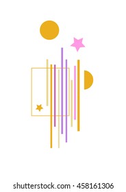 Logo of the day and night - vector illustration.