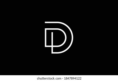 Logo DD D alphabet letter design and template. Initial based minimal flat monogram icon vector