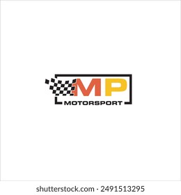El logo está decorado con las iniciales MP en rojo, amarillo y negro