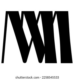 Fondo de diseño de la decoración del logotipo. Sencillo y moderno para compañía o personal. Logotipo tres idea única tipo de tienda de campaña MMM. Plantilla de diseño genial
