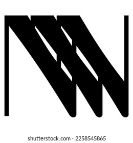 Logo decoration design background. Simple modern for company or personal. Logo three NNN type unique idea. Cool design template