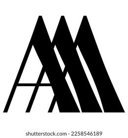 Logo decoration design background. Simple modern for company or personal. Logo three AAA campfire tent type unique idea. Cool design template