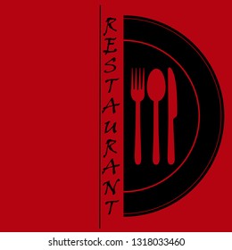 Logo for the decoration of the menu of the restaurant gastroservice or catering