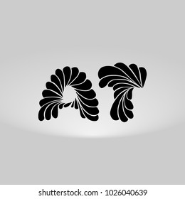 AT Logo, Decorative, Romantic