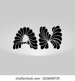 AN Logo, Decorative, Romantic