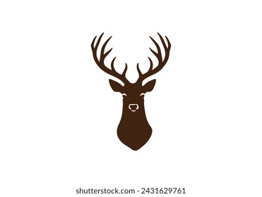 Logo of deer icon vector silhouette isolated design