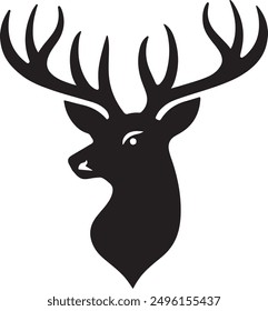 Logo deer silhouette on a white background