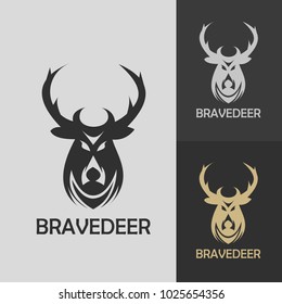 logo deer simple and elegant abstract vector
