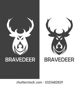 logo deer simple and elegant abstract vector