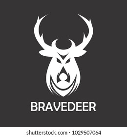 logo deer simple and elegant abstract vector